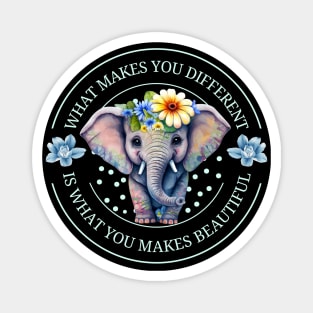 autism awareness day 2023 cute colorful baby elephant Magnet